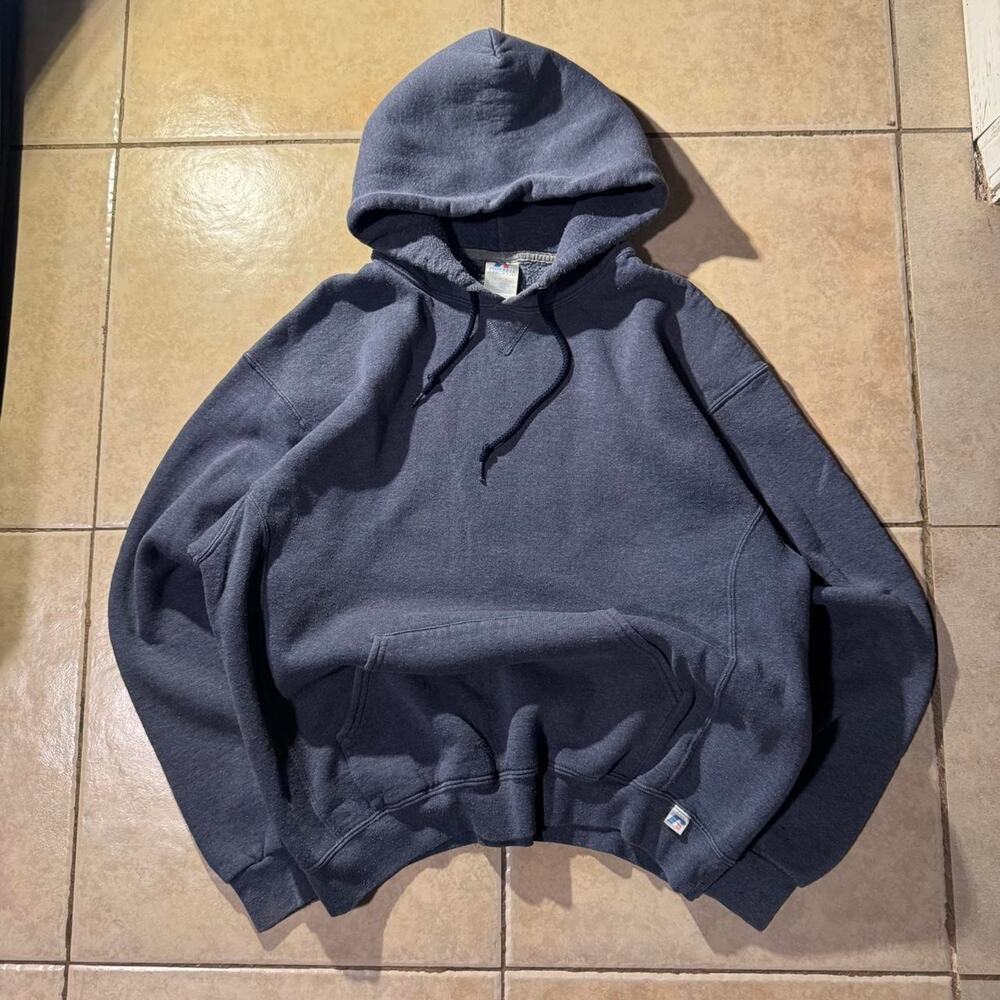 Vintage 2000s russell athletic navy hoodie Size L in mens